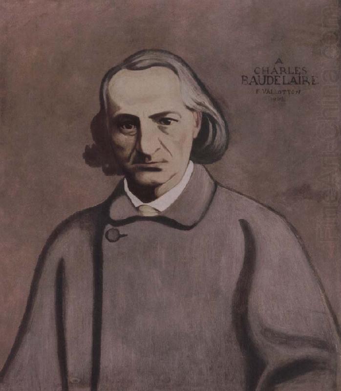 Portrait decoratif of Charles Baudelaire, Felix Vallotton